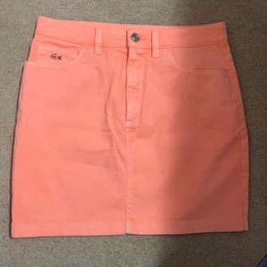 Lacoste neon orange mini skirt